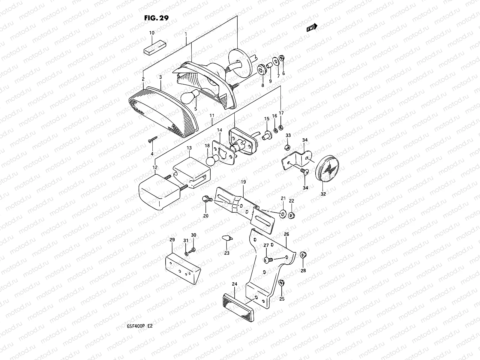 29 - REAR COMBINATION LAMP