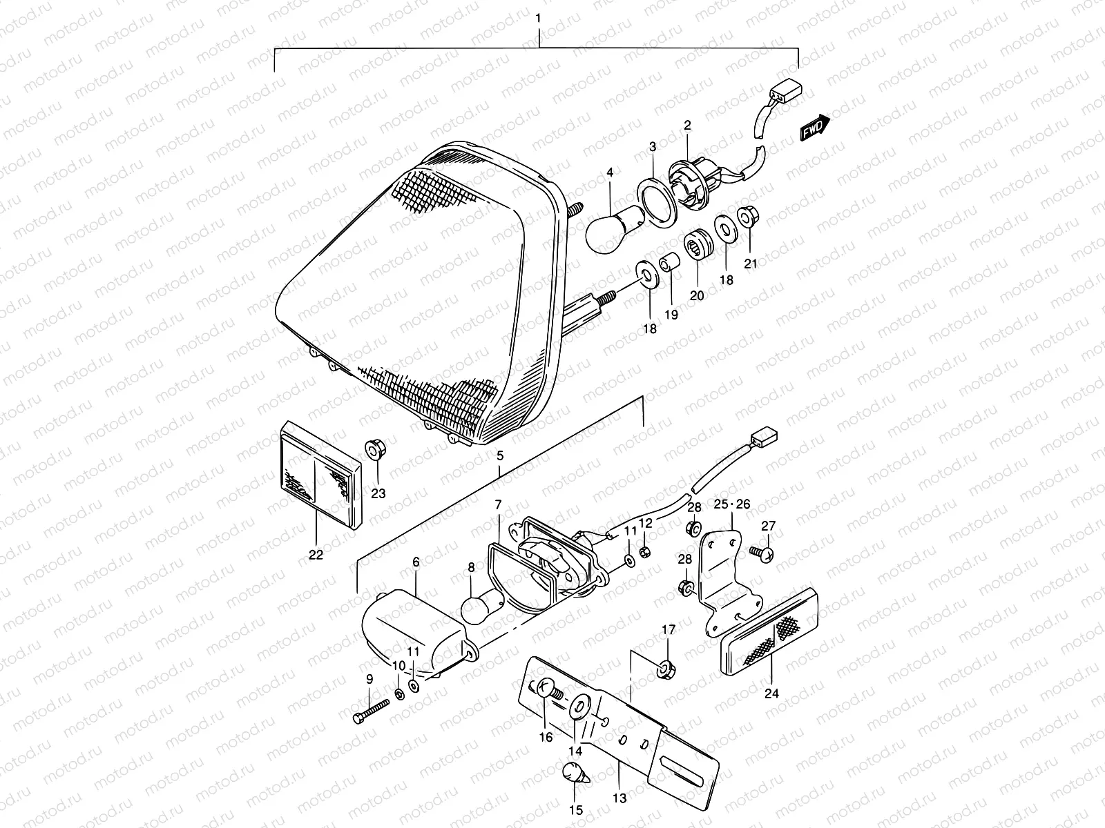 29 - REAR COMBINATION LAMP