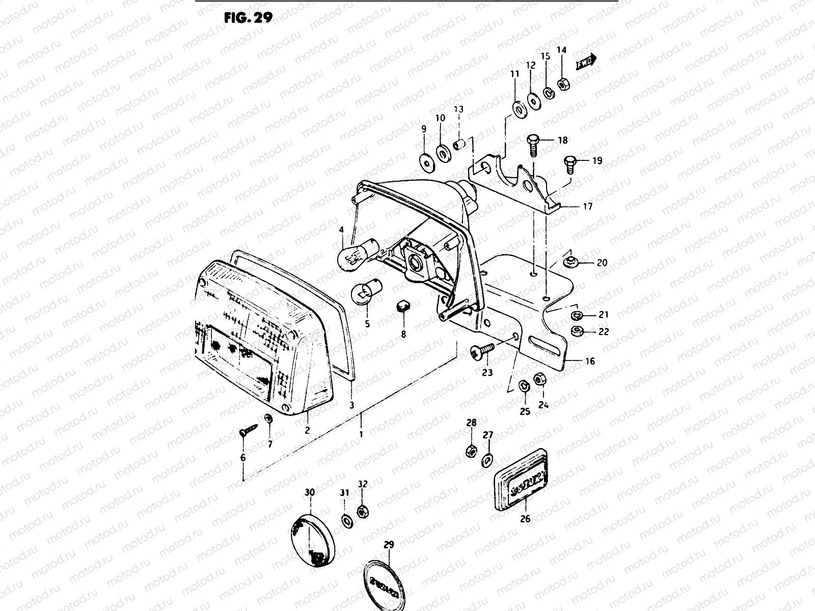 29 - REAR COMBINATION LAMP