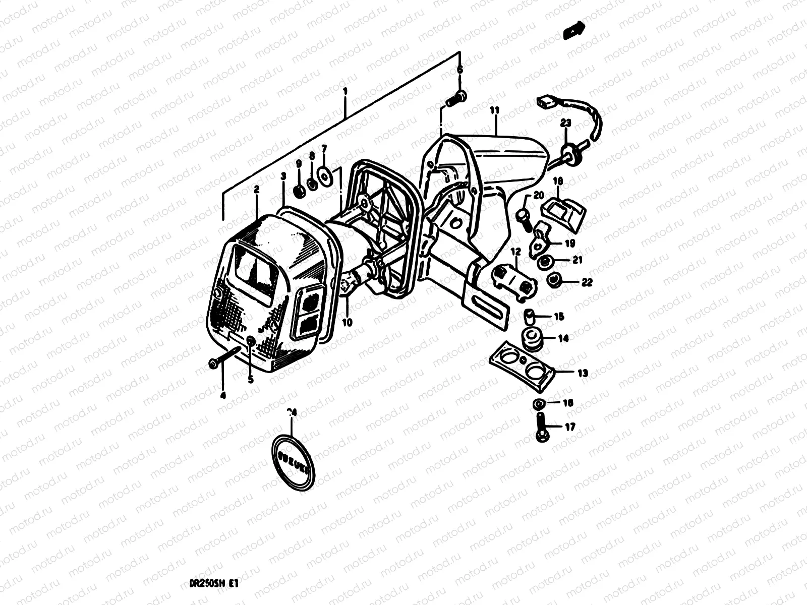 29 - REAR COMBINATION LAMP (E01,E04,E06,E15,E21,E24,E25,E41)