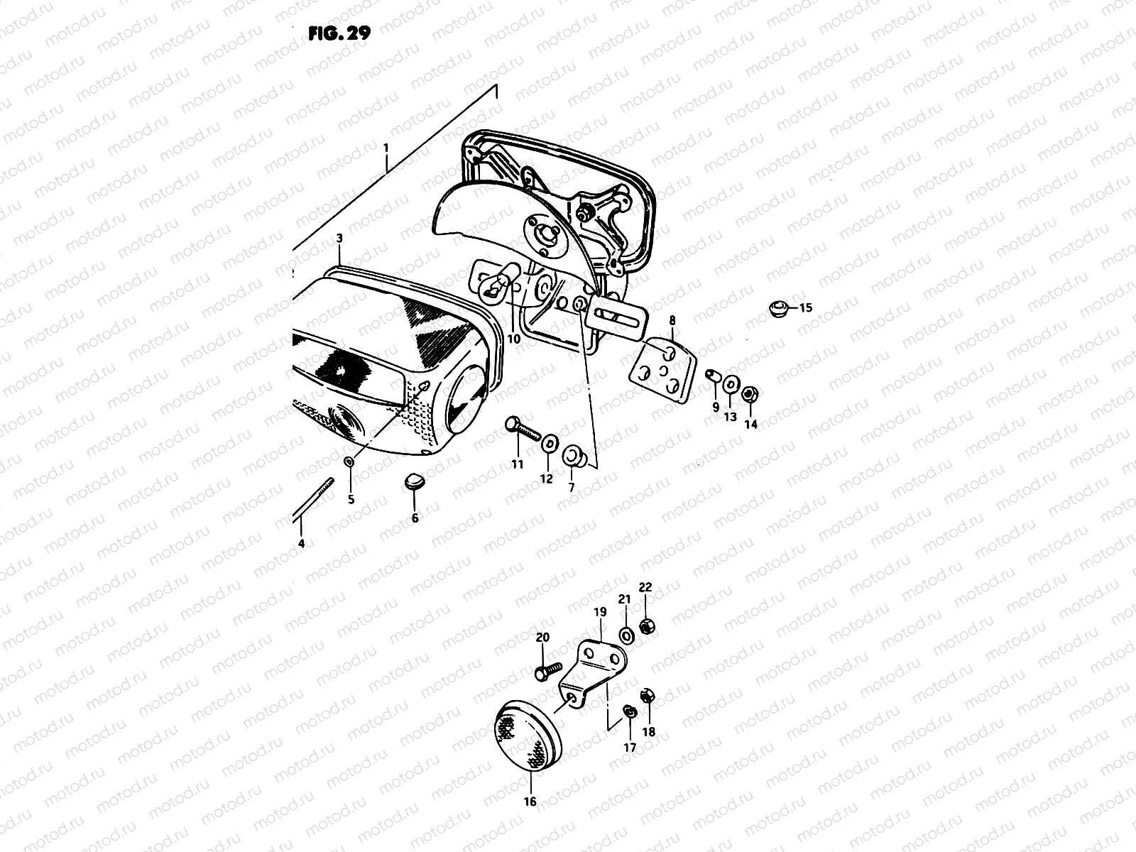 29 - REAR COMBINATION LAMP (E22, E25)