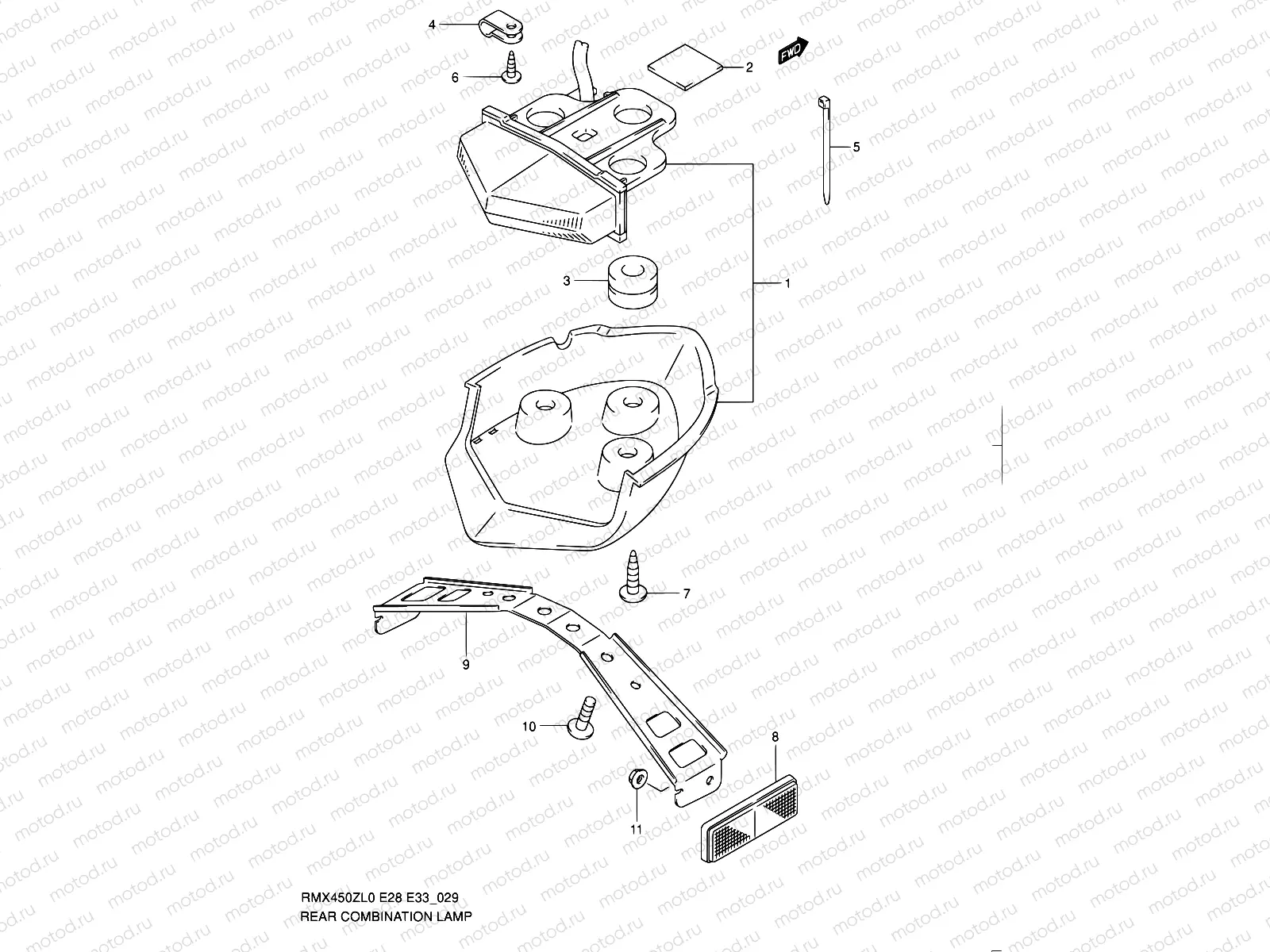 29 - REAR COMBINATION LAMP (E28)