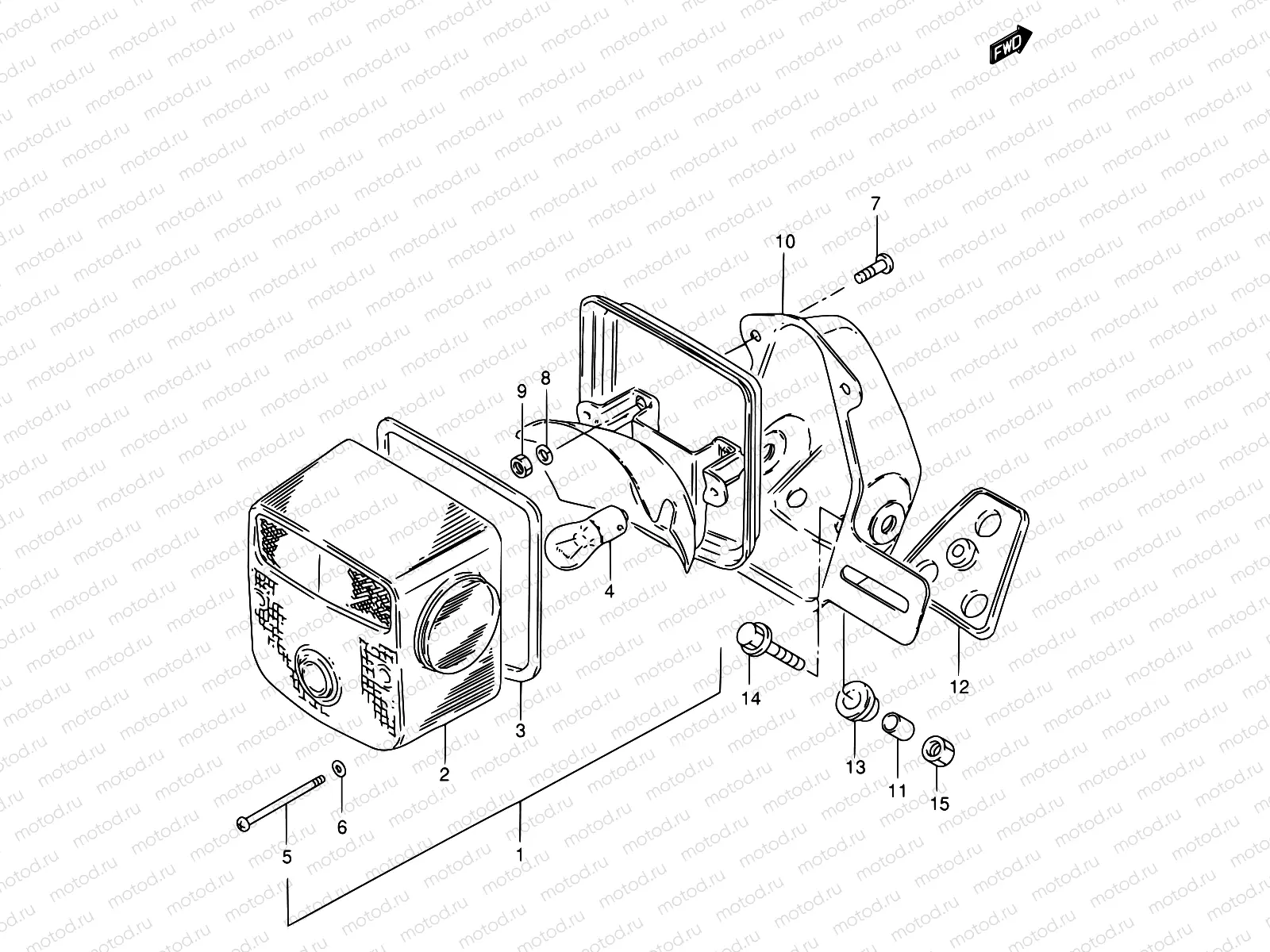 29 - REAR COMBINATION LAMP (MODEL T/W/X E25,E39,E54)