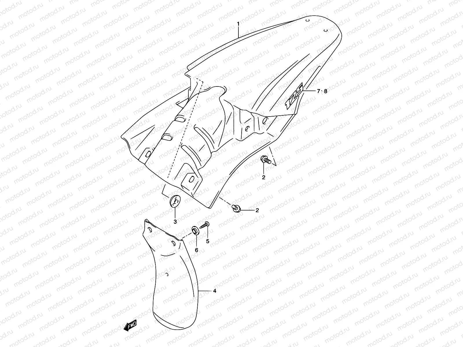 29 - REAR FENDER (MODEL K3)