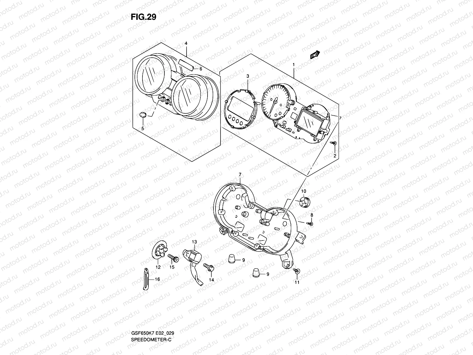 29 - SPEEDOMETER (GSF650SK7/SK8/SUK7/SUK8)