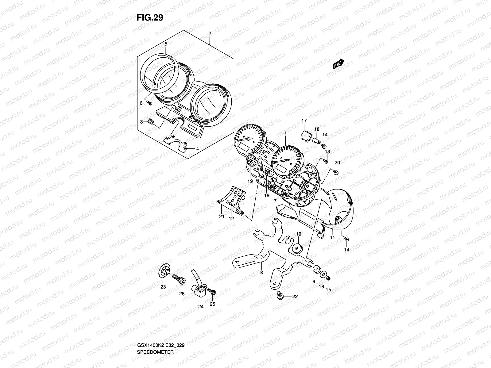 29 - SPEEDOMETER (MODEL K1/K2/K3/K4)