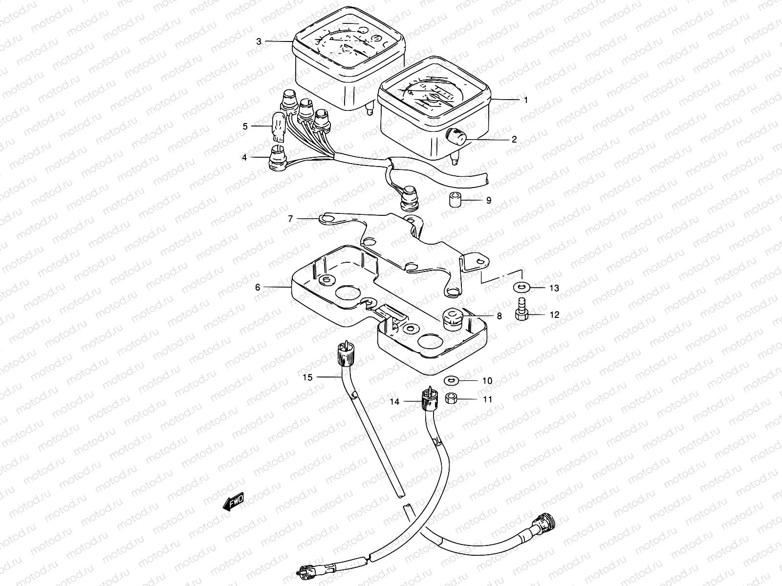 29 - SPEEDOMETER - TACHOMETER (GS125Z/D,GS125UR E71)