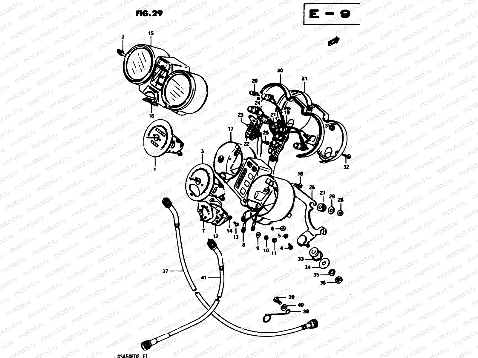 29 - SPEEDOMETER - TACHOMETER (MODEL D)
