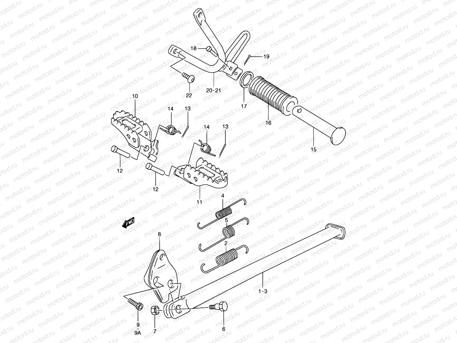 29 - STAND - FOOTREST (MODEL K)