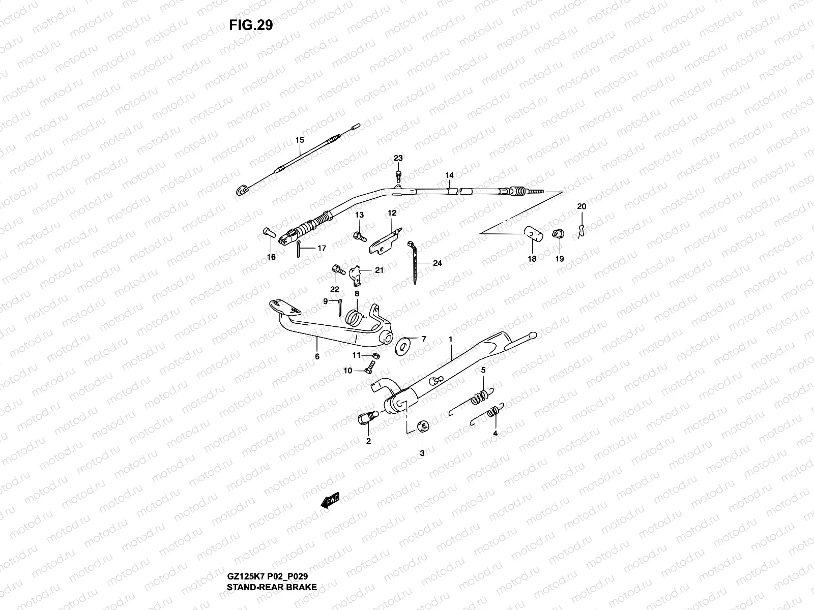 29 - STAND - REAR BRAKE