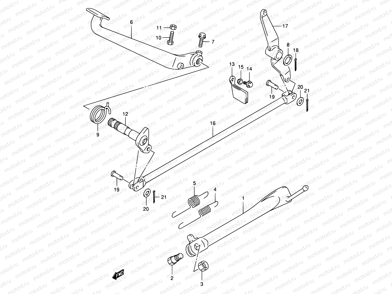 29 - STAND/REAR BRAKE