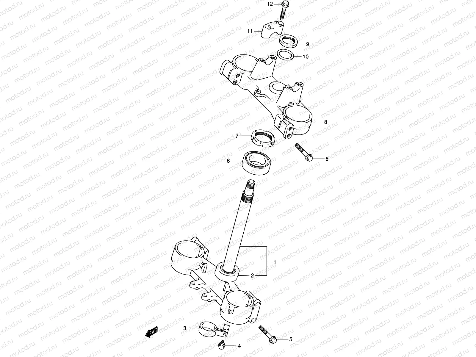 29 - STEERING STEM (MODEL K1)