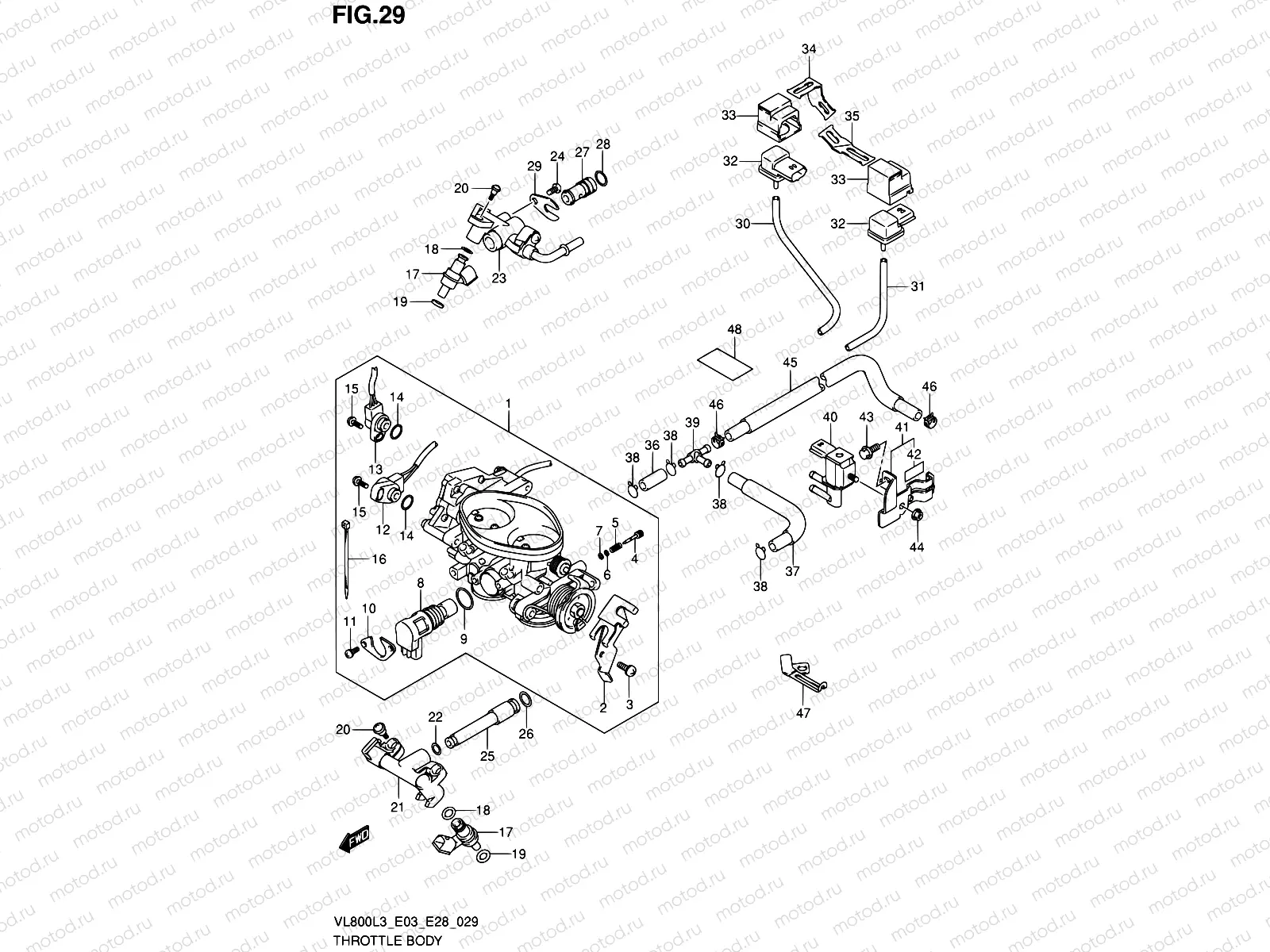 29 - THROTTLE BODY (VL800L3 E33)