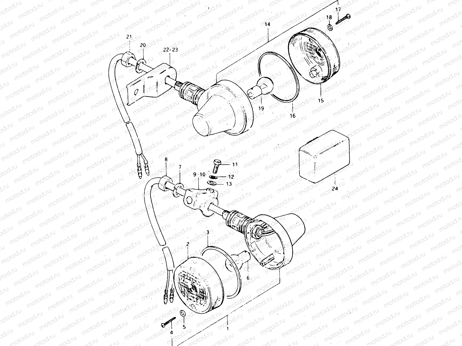 29 - TURN SIGNAL LAMP (E01, E06, E24)