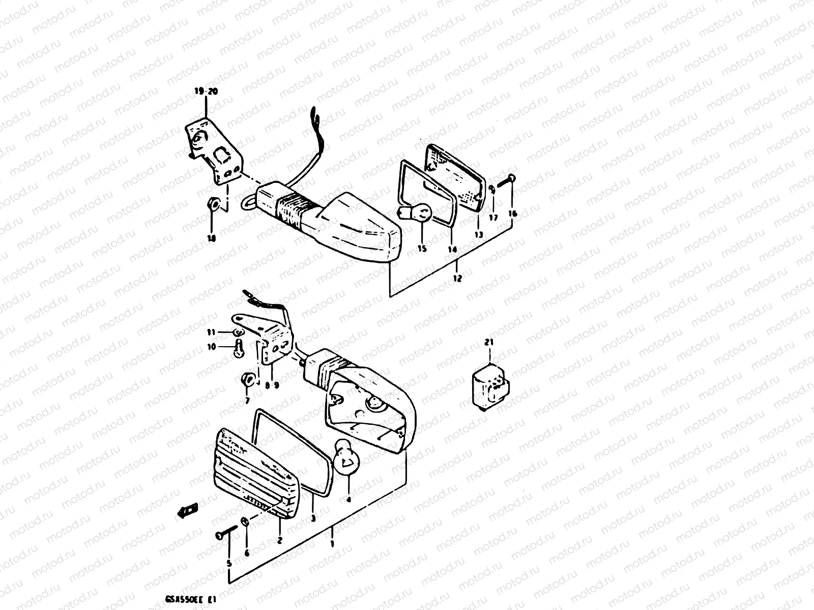 29 - TURN SIGNAL LAMP (E02, E17)