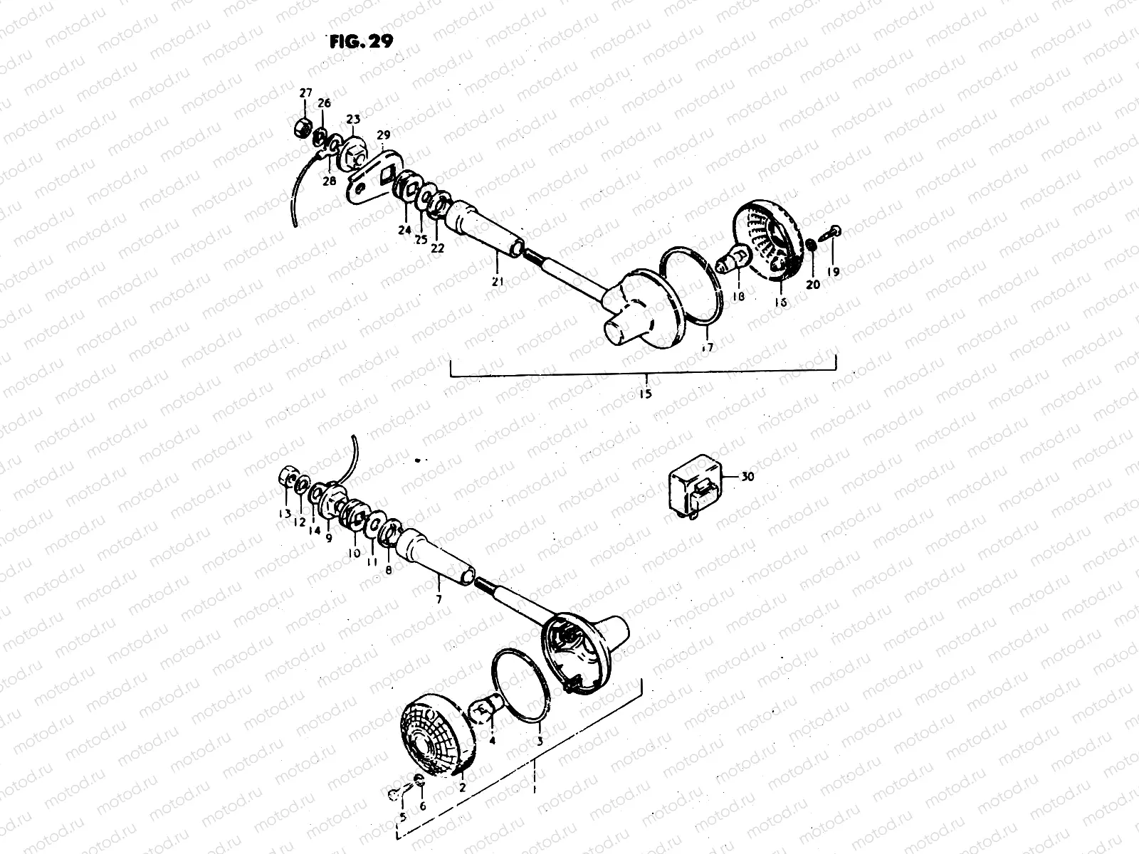 29 - TURN SIGNAL LAMP (E15, E21)
