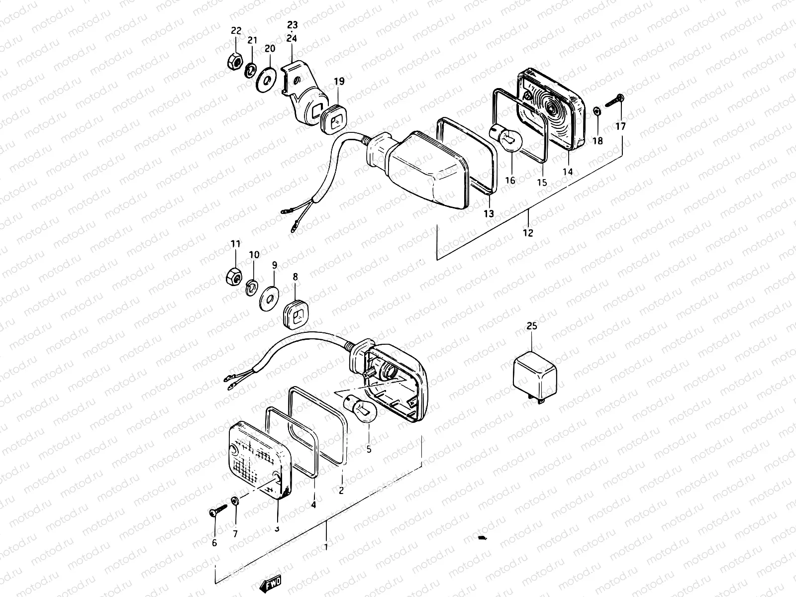29 - TURN SIGNAL LAMP (E16, E26)
