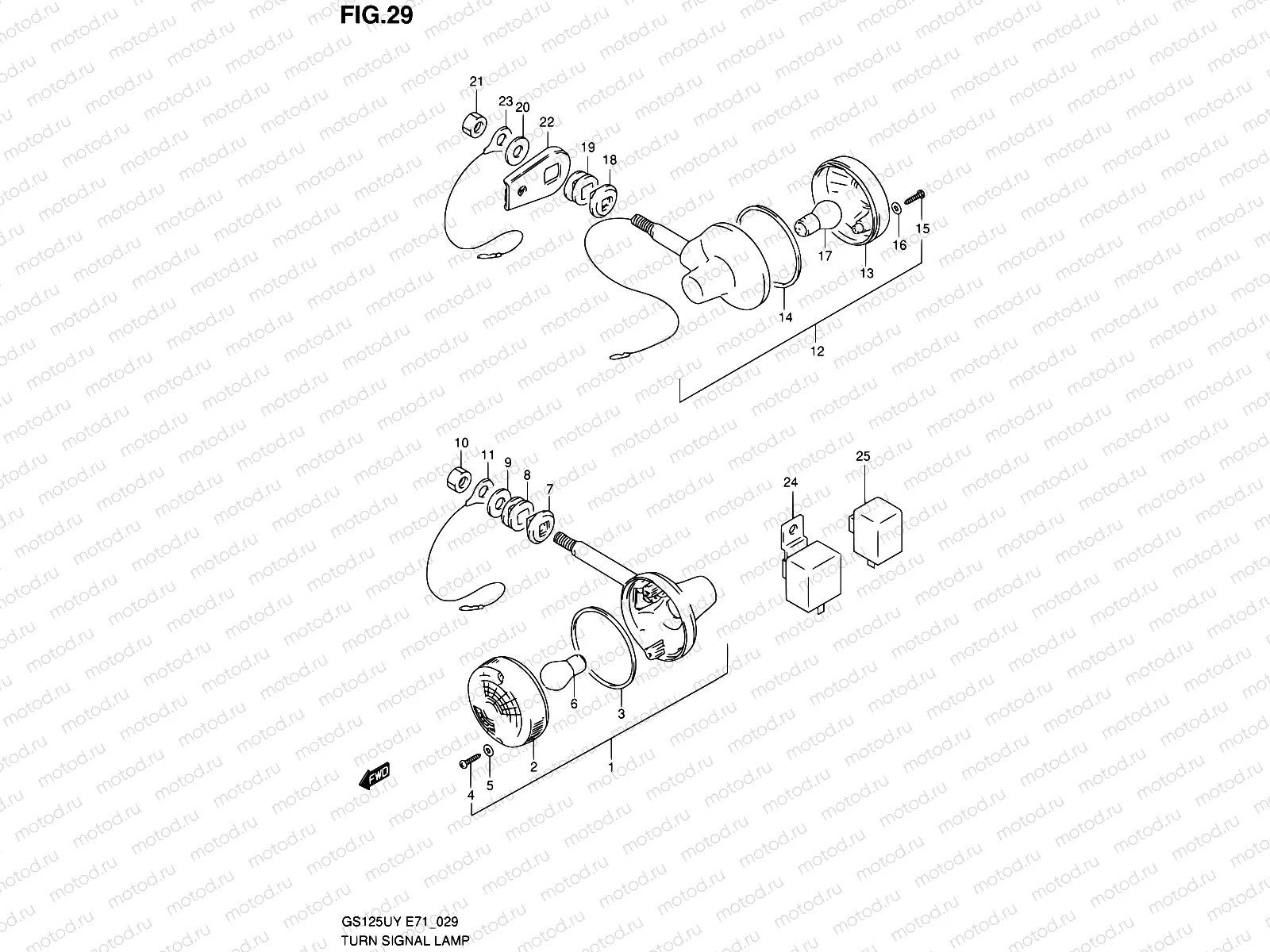 29 - TURN SIGNAL LAMP (GS125ESX E02/SX/SUX)