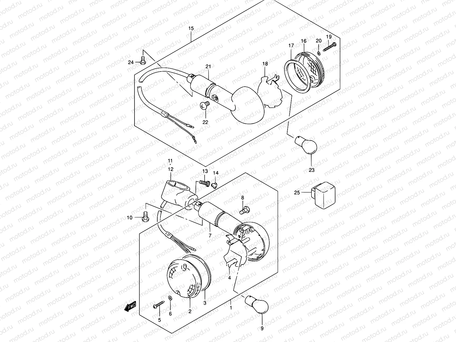 29 - TURN SIGNAL LAMP (MODEL K1/K2/K3)