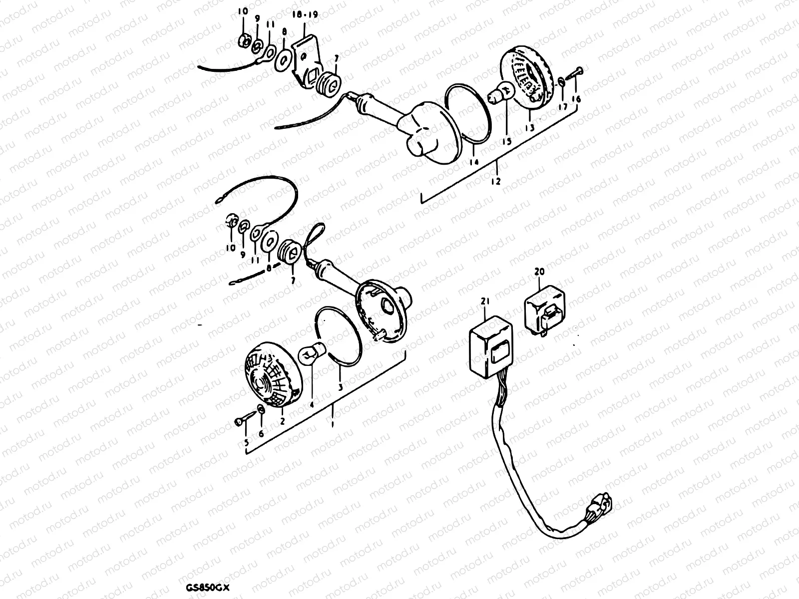 29 - TURN SIGNAL LAMP (MODEL T : E02, E04, E17, E34)