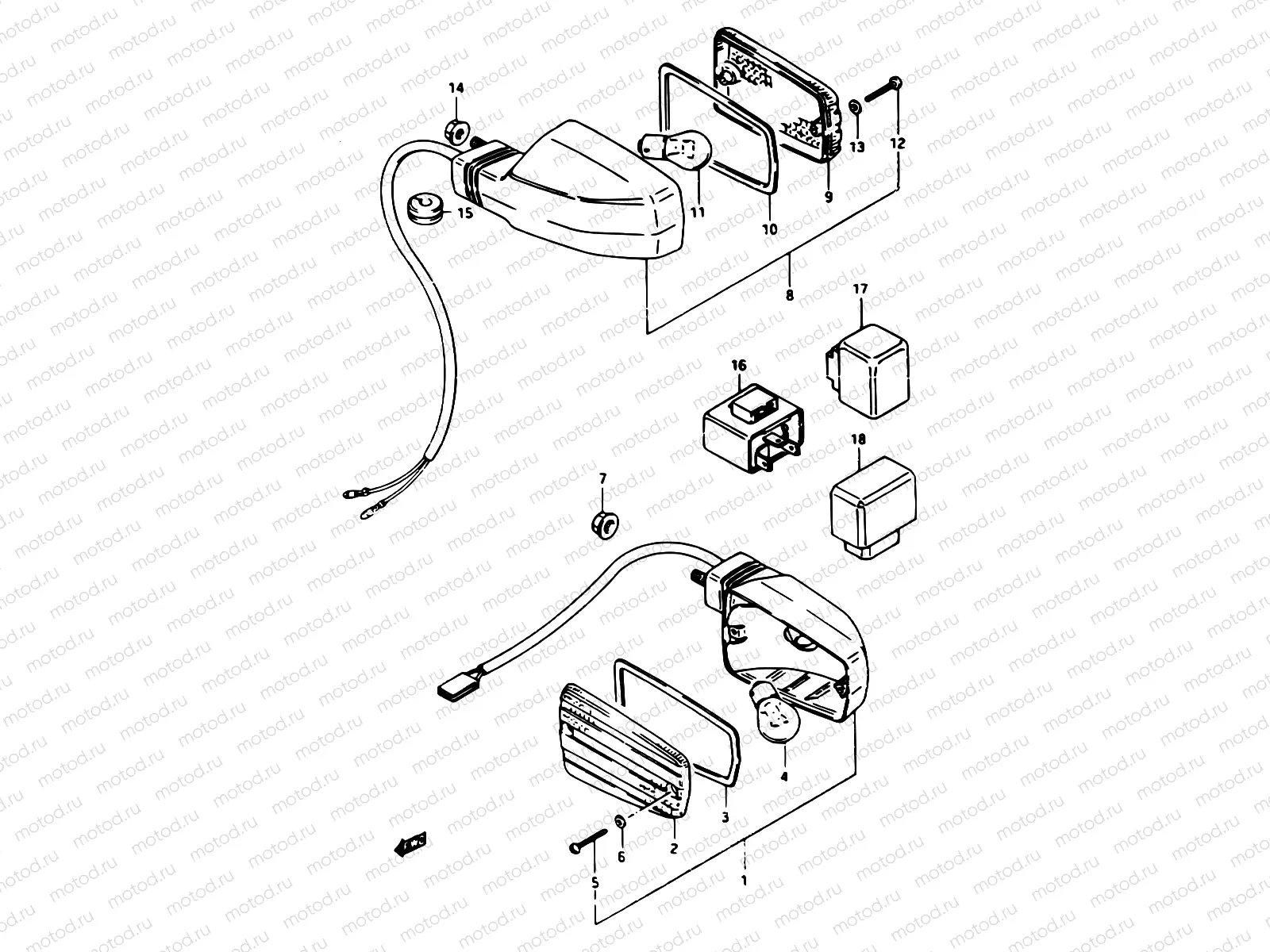 29 - TURNSIGNAL LAMP (GSX1100EE/EF/EG)