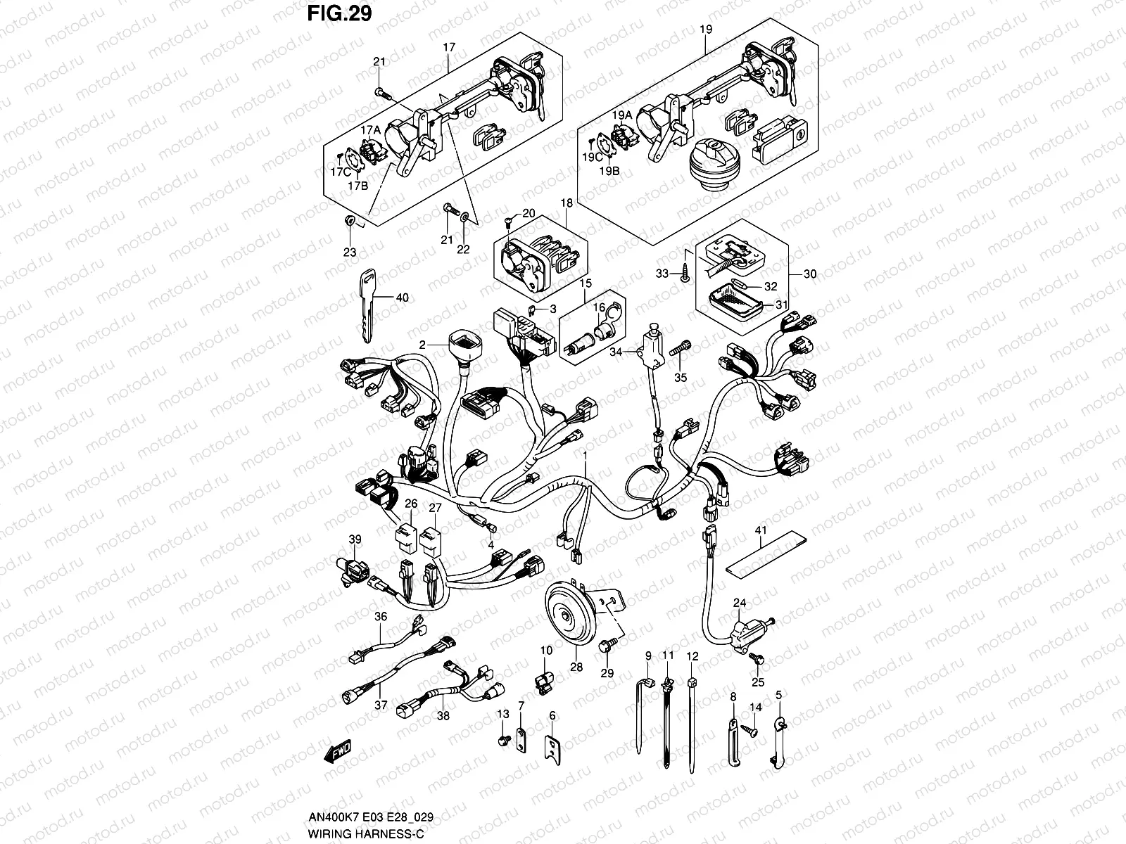 29 - WIRING HARNESS (AN400K7)