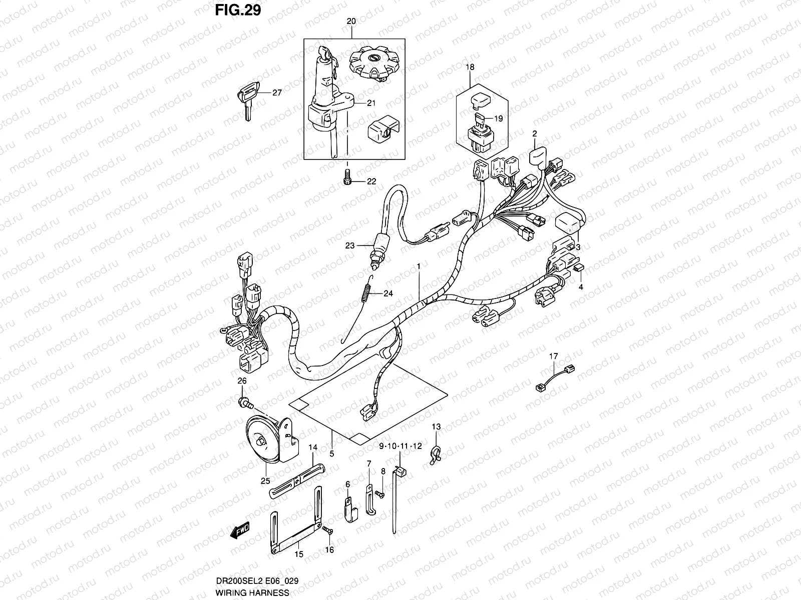 29 - WIRING HARNESS (DR200SEL2 E24)