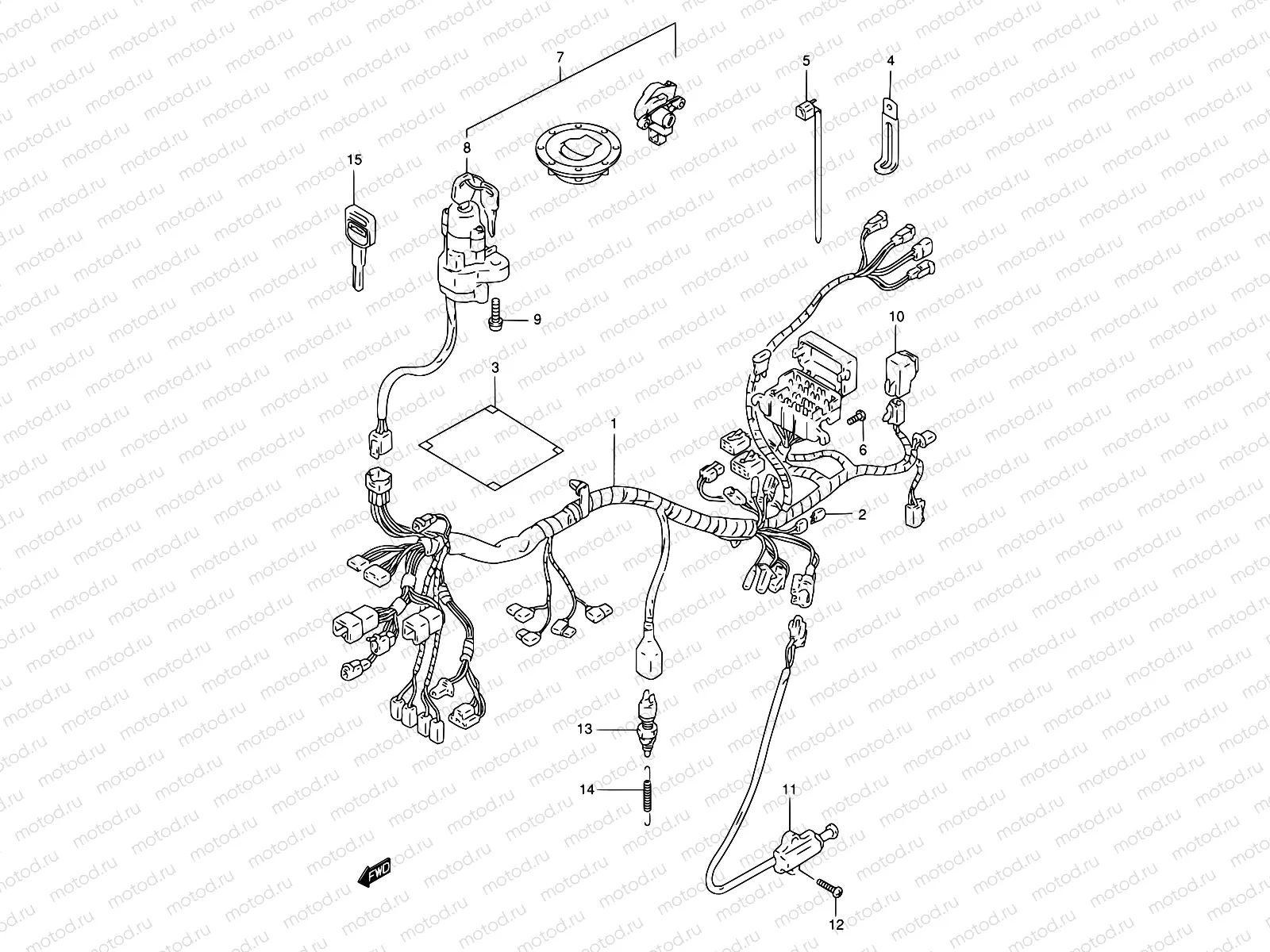 29 - WIRING HARNESS (GSF1200T/V/W/X/Y/ST/SV/SW/SX/SY)