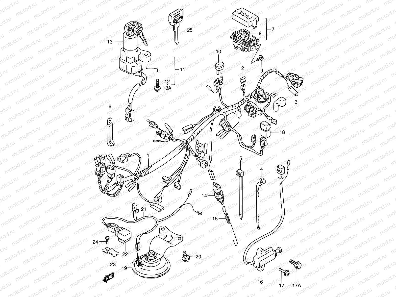 29 - WIRING HARNESS (MODEL K/L/M/N/P/R)