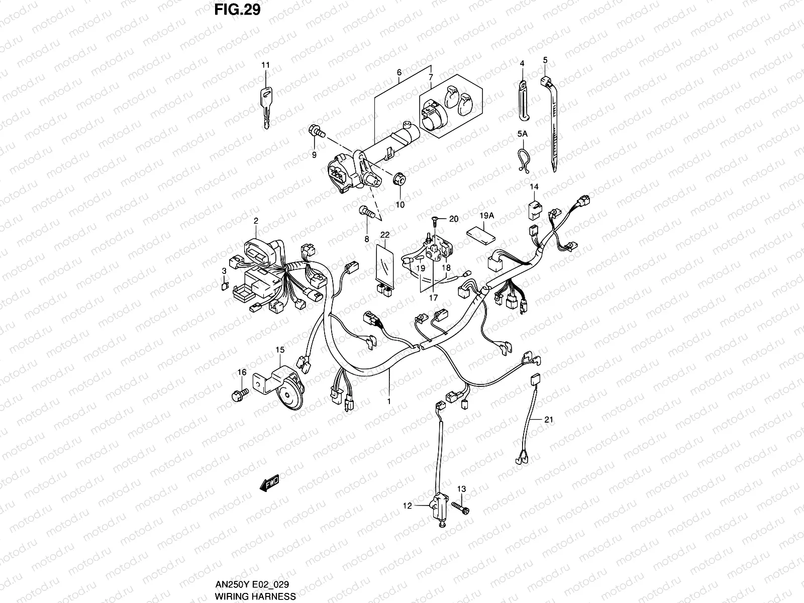 29 - WIRING HARNESS (MODEL W/X)