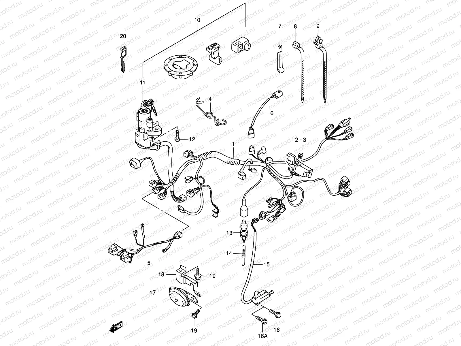 29 - WIRING HARNESS (MODEL W/X/Y/K1/K2)