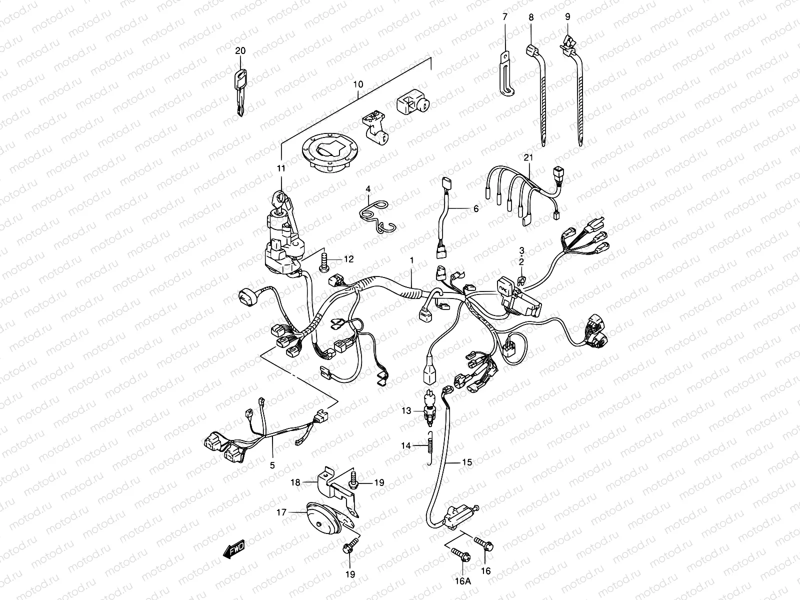 29 - WIRING HARNESS (MODEL W/X/Y/K1/K2)