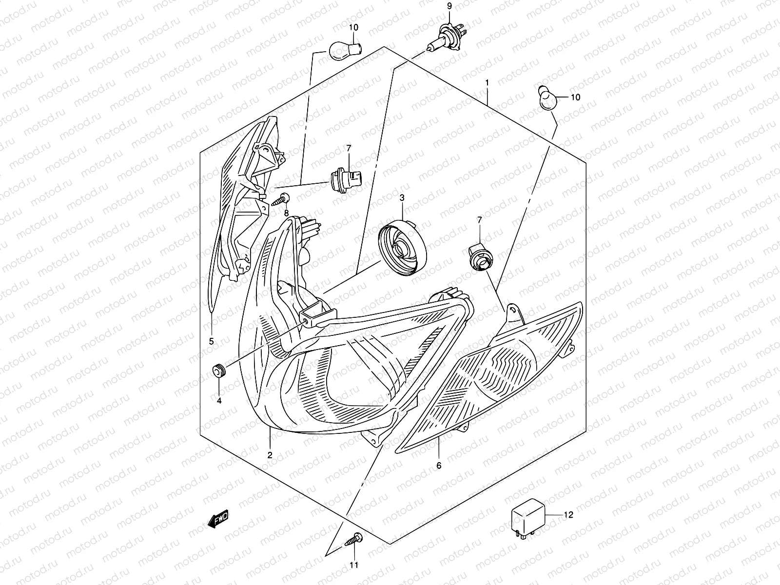 29A - FRONT COMBINATION LAMP (E38)
