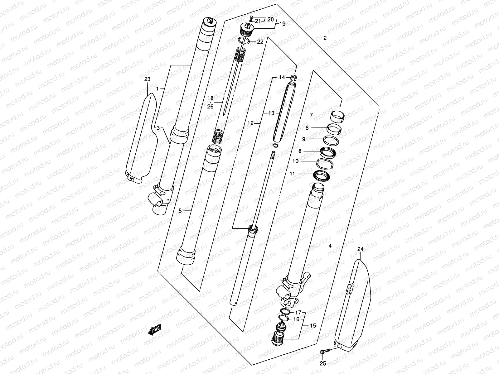 29A - FRONT FORK DAMPER (MODEL K5/K6)