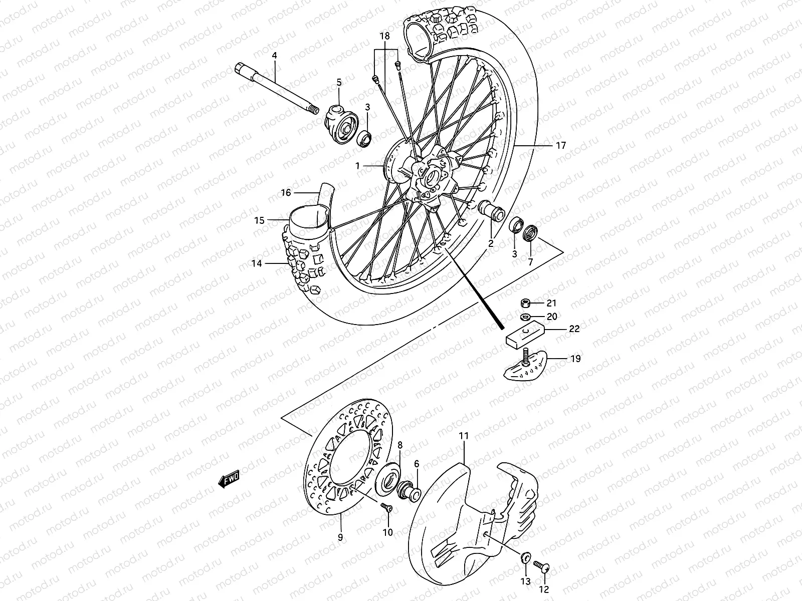 29A - FRONT WHEEL (MODEL M)