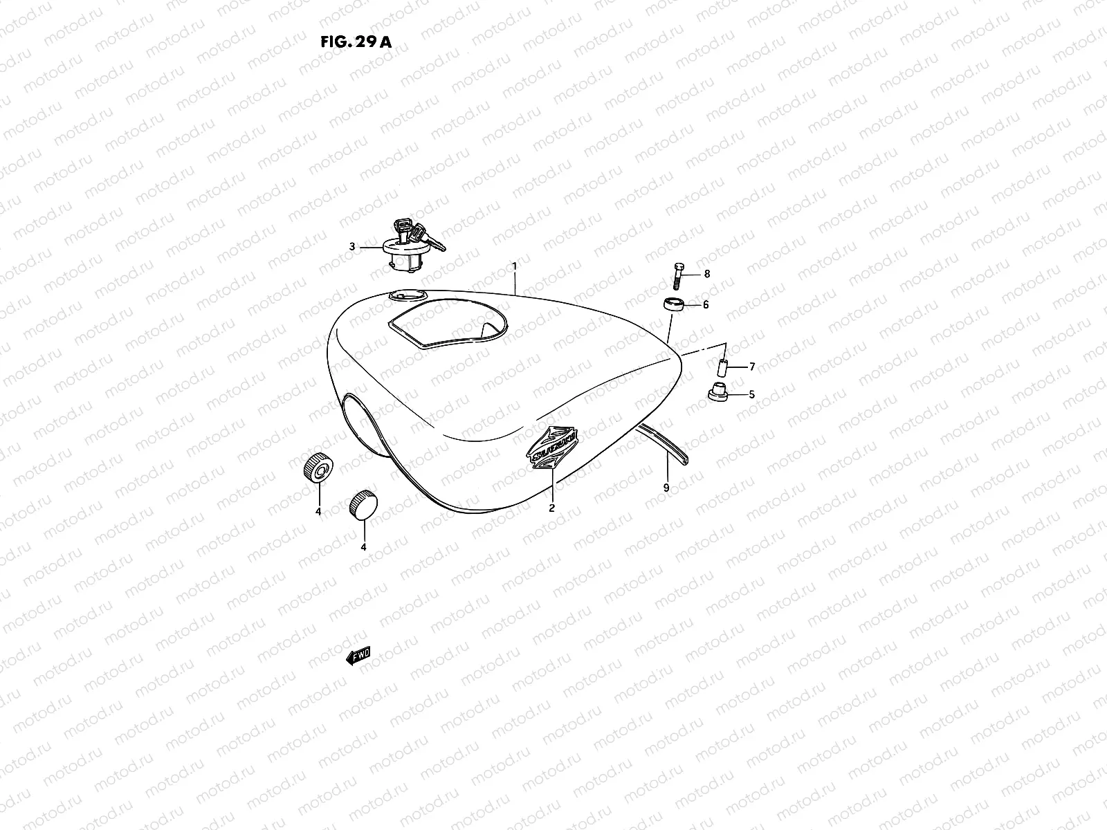 29A - FUEL TANK (MODEL M/R)