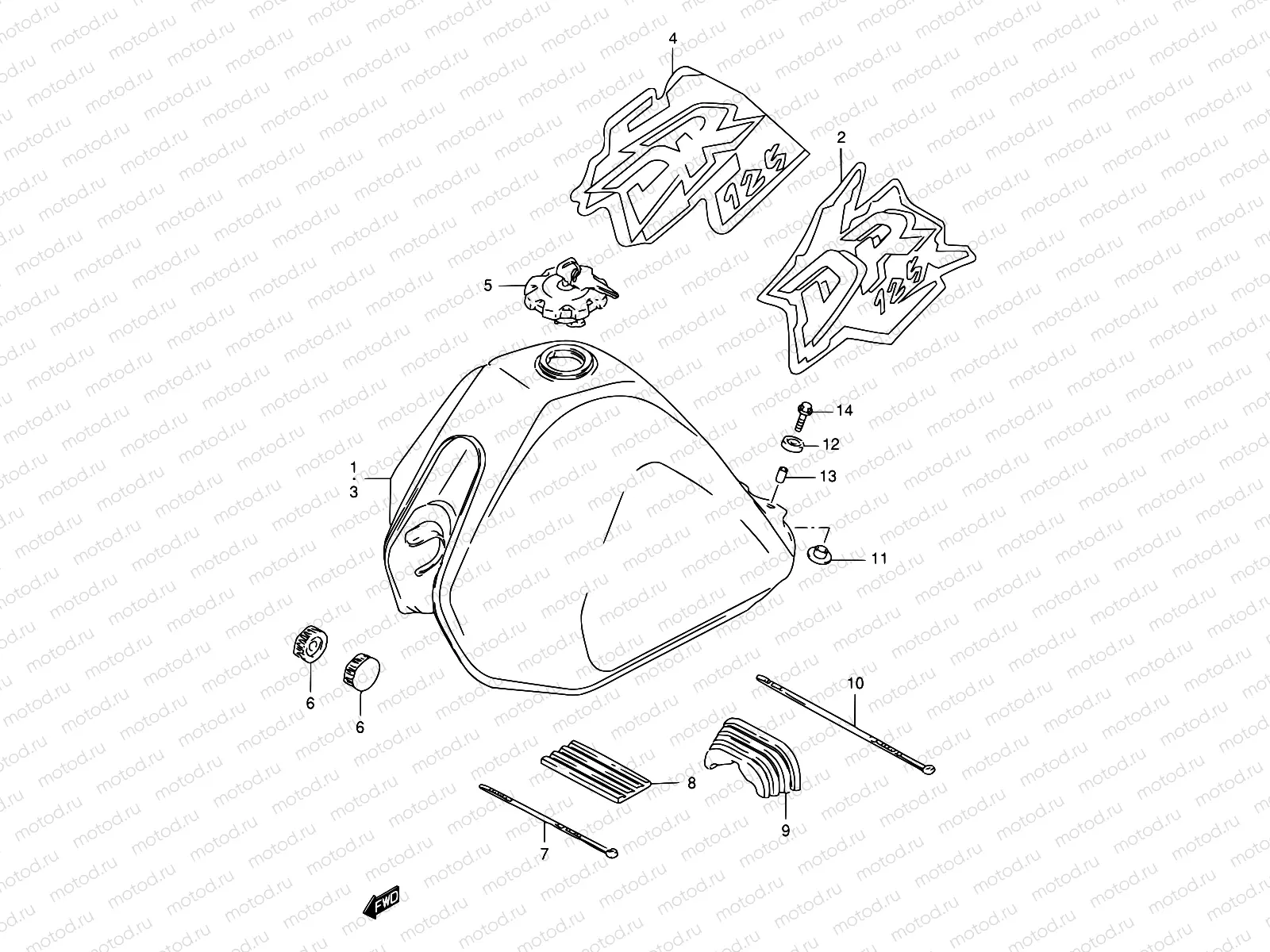29A - FUEL TANK (MODEL V/W)