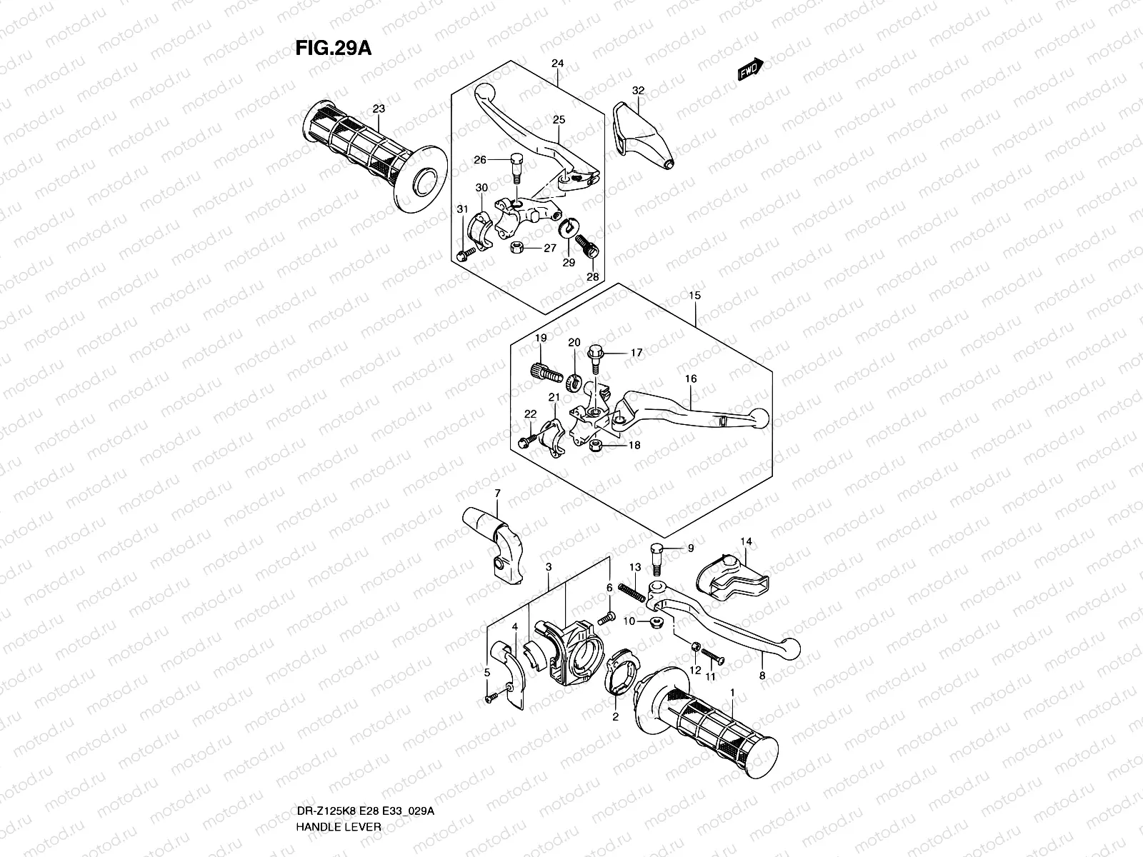 29A - HANDLE LEVER (MODEL L0)