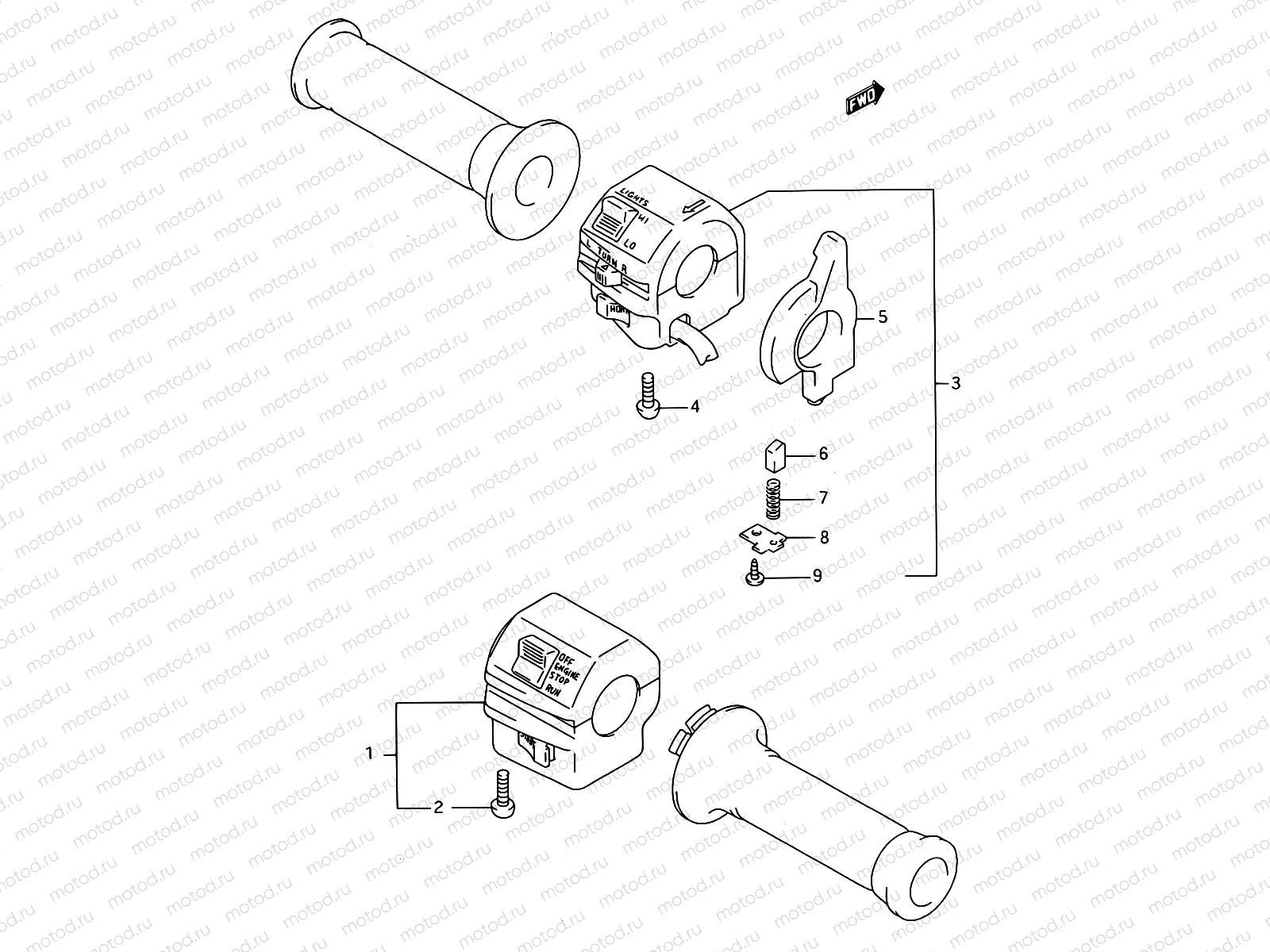 29A - HANDLE SWITCH (MODEL K/L/M/N/P/R/S/T)
