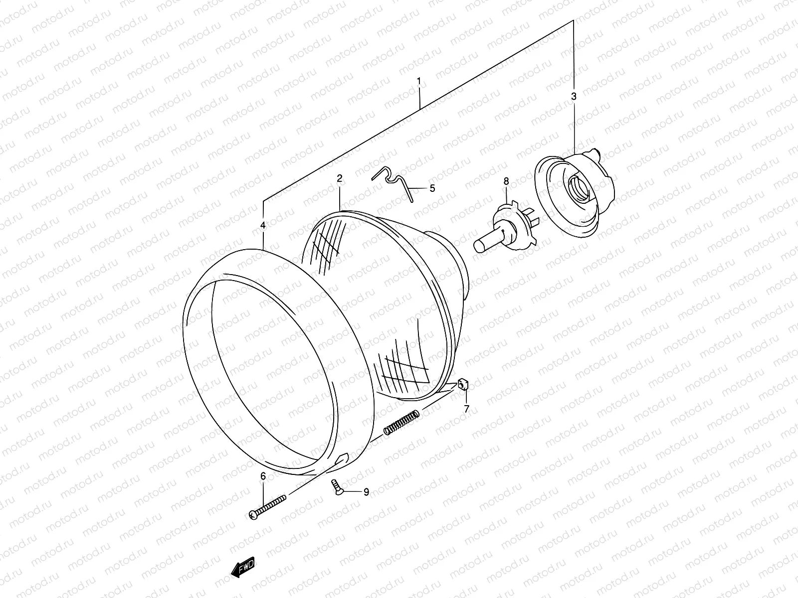 29A - HEADLAMP (MODEL W/X/Y E24)