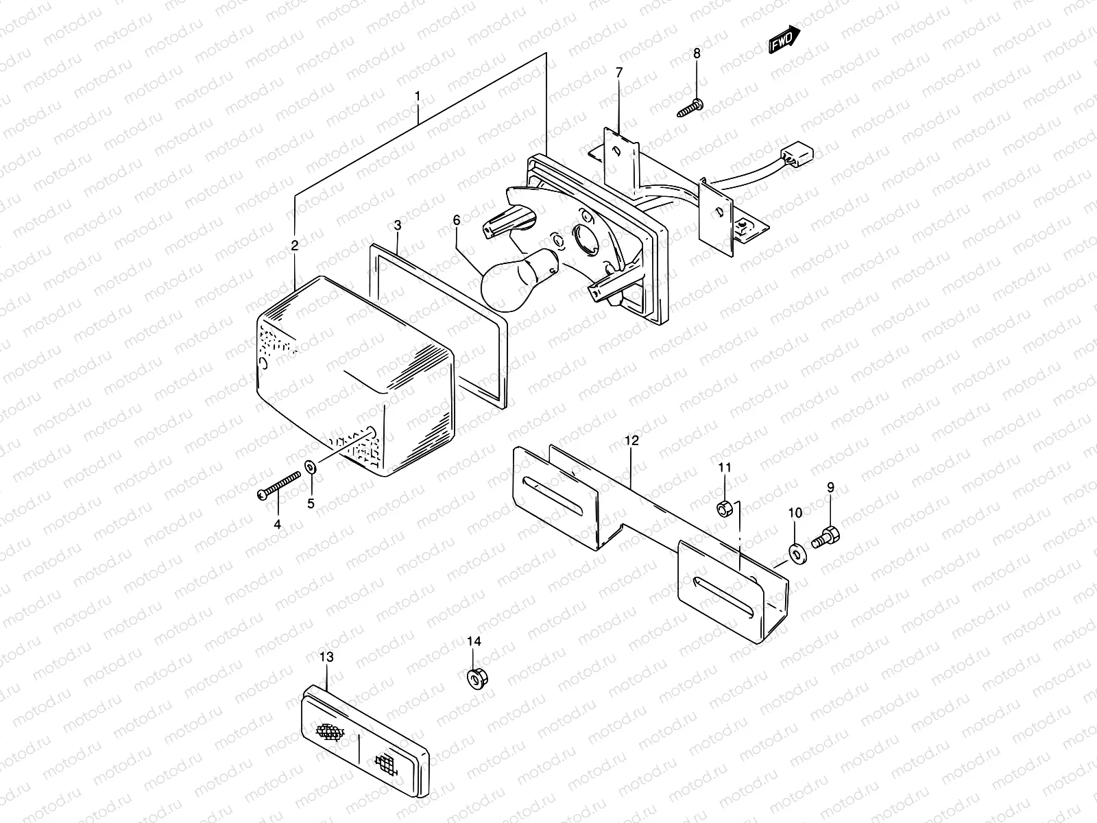 29A - REAR COMBINATION LAMP (MODEL N/P/R/T/V)