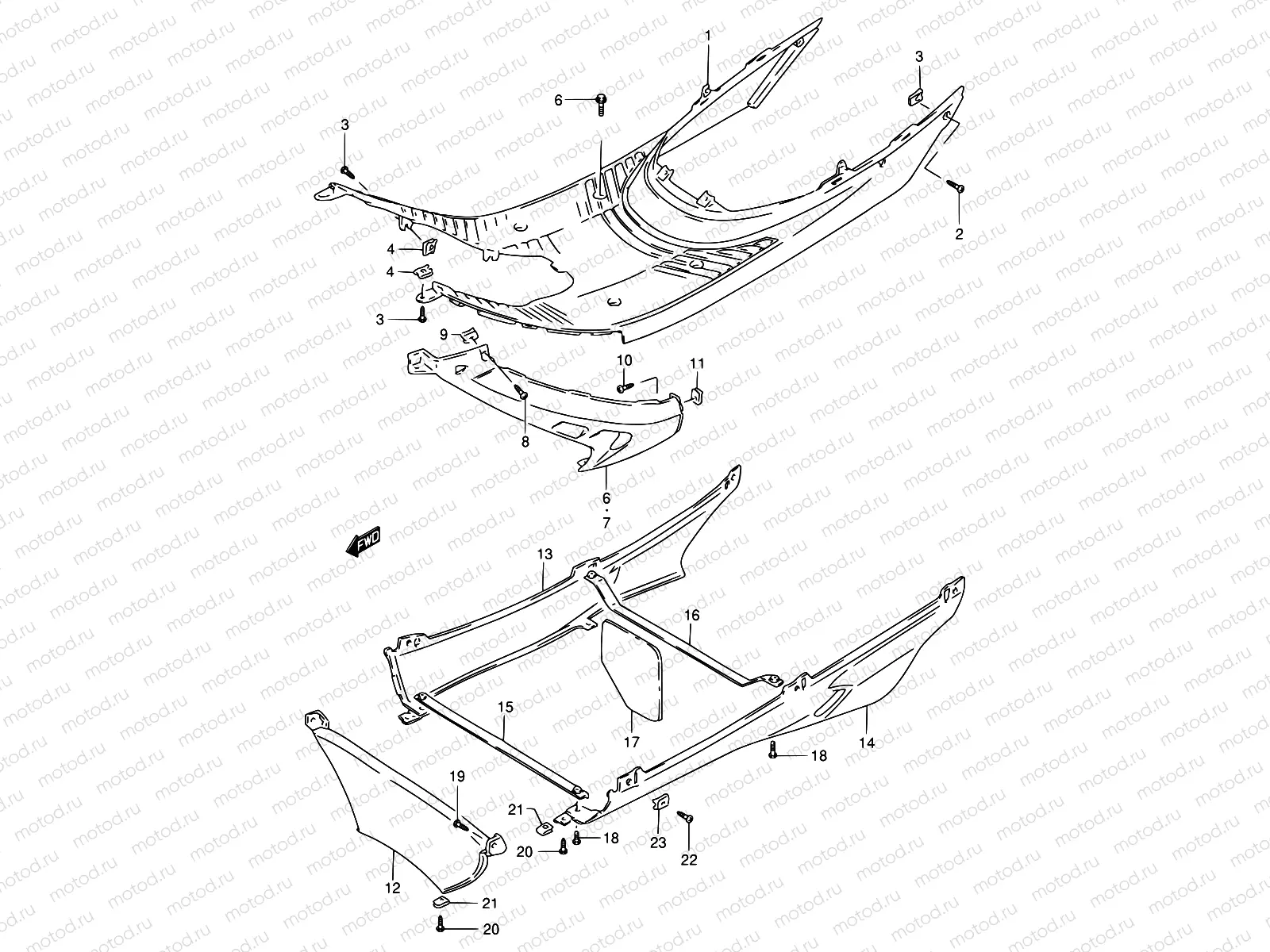 29A - REAR LEG SHIELD (AE50RP/RR/RS/RT/RV)
