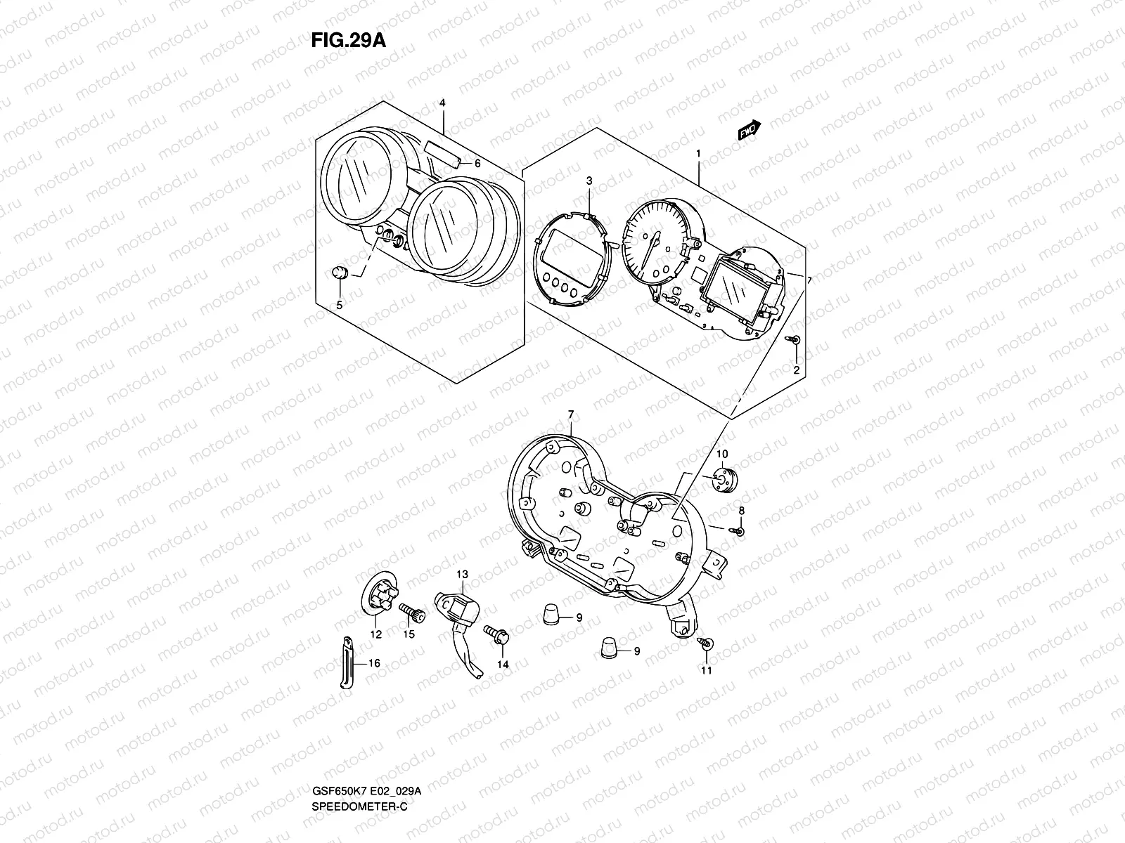 29A - SPEEDOMETER (GSF650SAK7/SAK8/SUAK7/SUAK8)