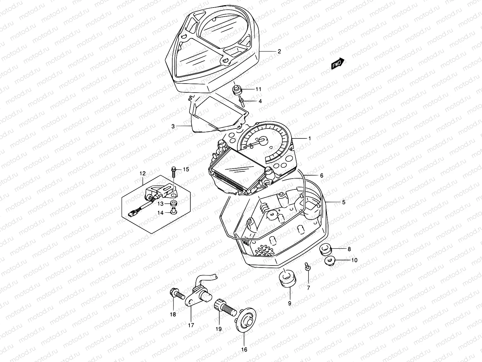 29A - SPEEDOMETER (SV1000SK5/S1K5/S2K5)