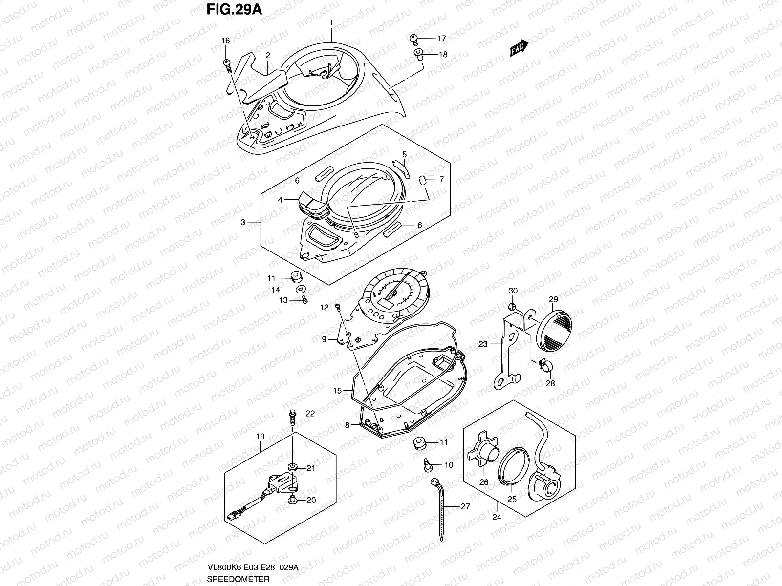 29A - SPEEDOMETER (VL800K7/K8/TK7/TK8)