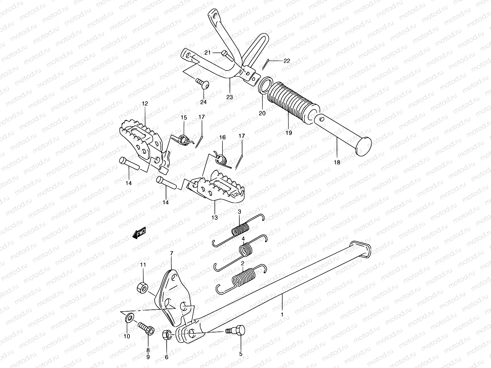 29A - STAND - FOOTREST (MODEL L/M/N/P)