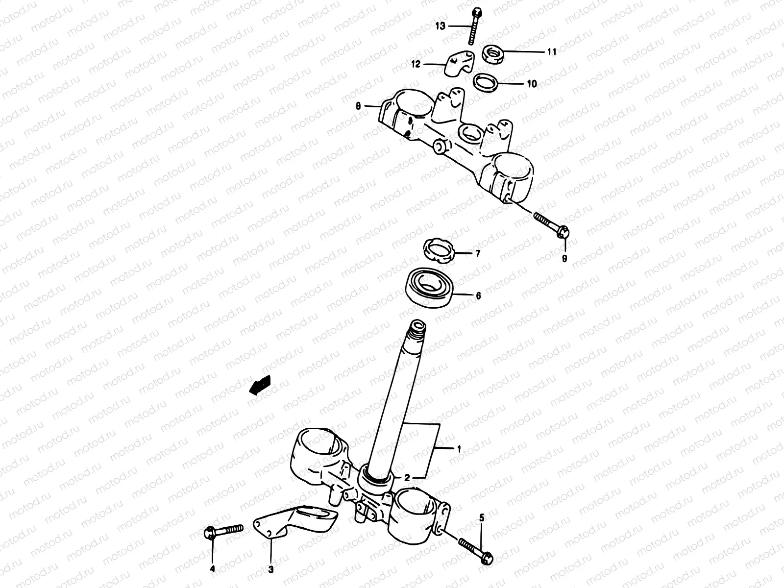 29A - STEERING STEM (MODEL X/Y)