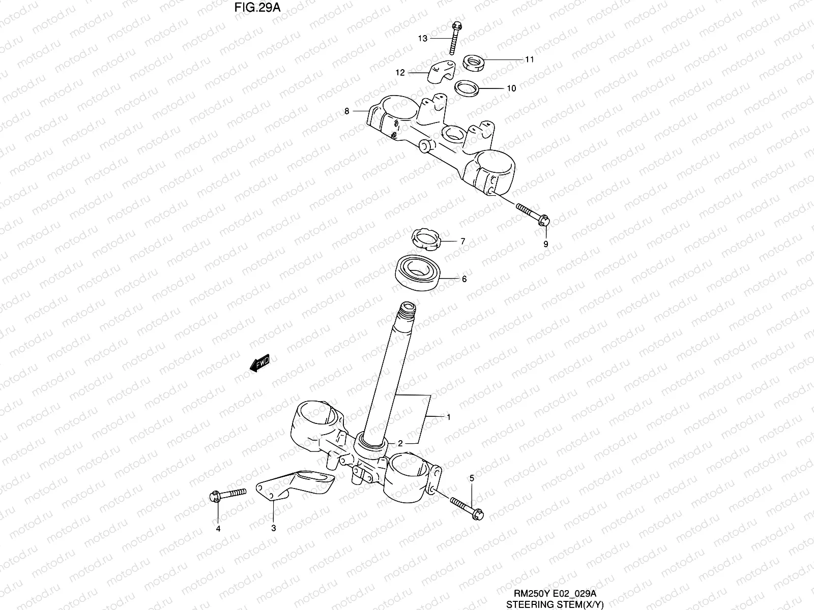 29A - STEERING STEM (MODEL X/Y)