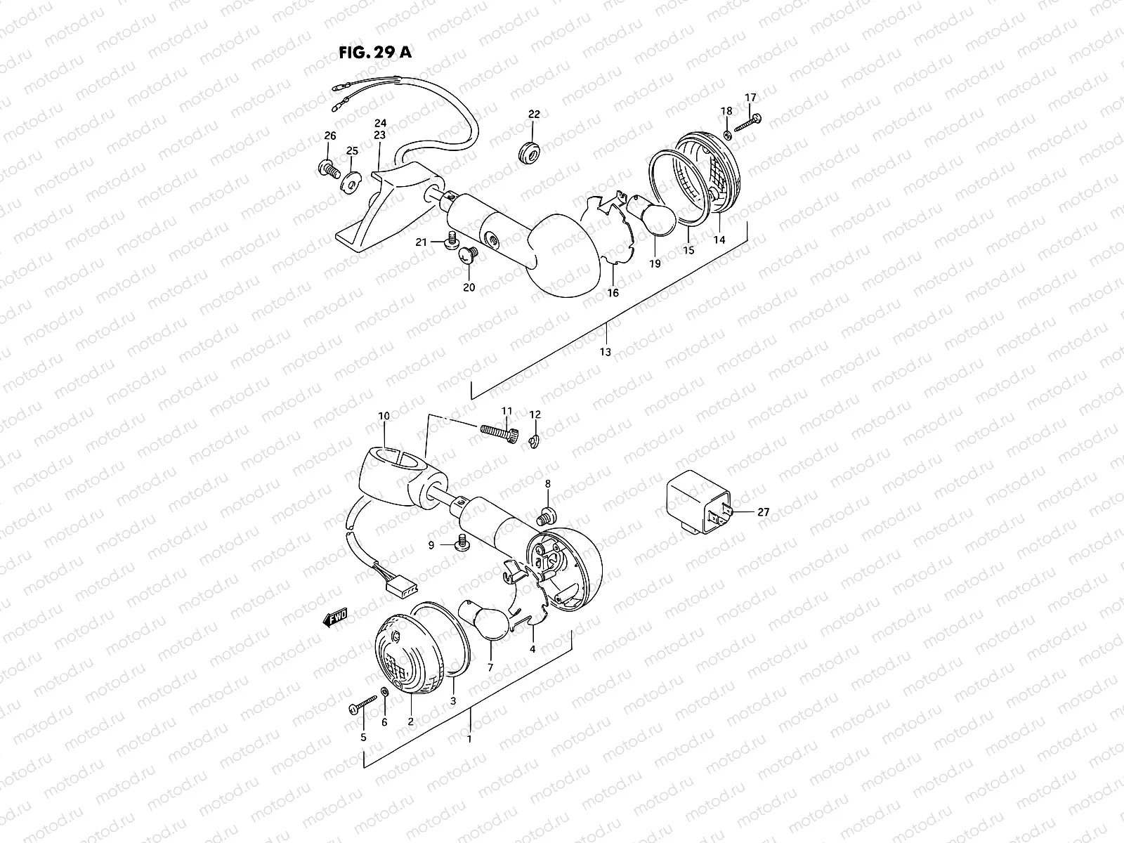 29A - TURN SIGNAL LAMP (MODEL S)