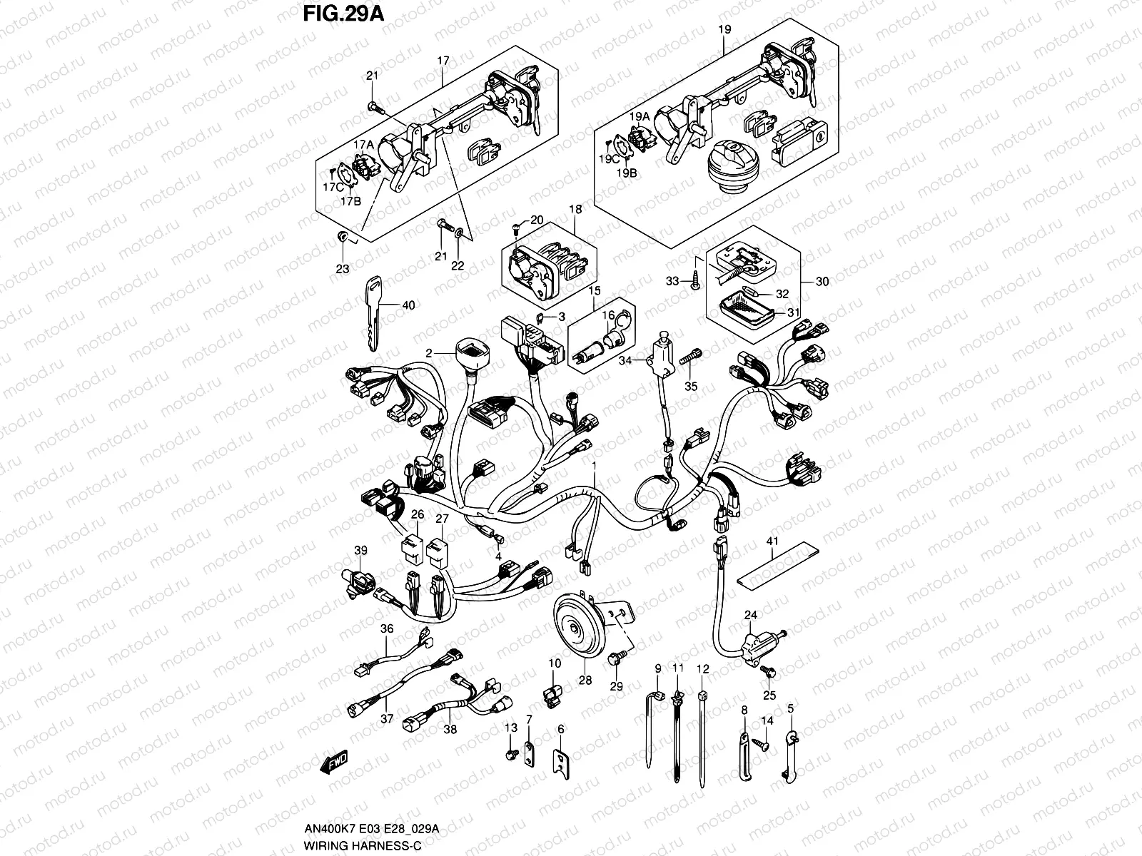 29A - WIRING HARNESS (AN400K8/K9)